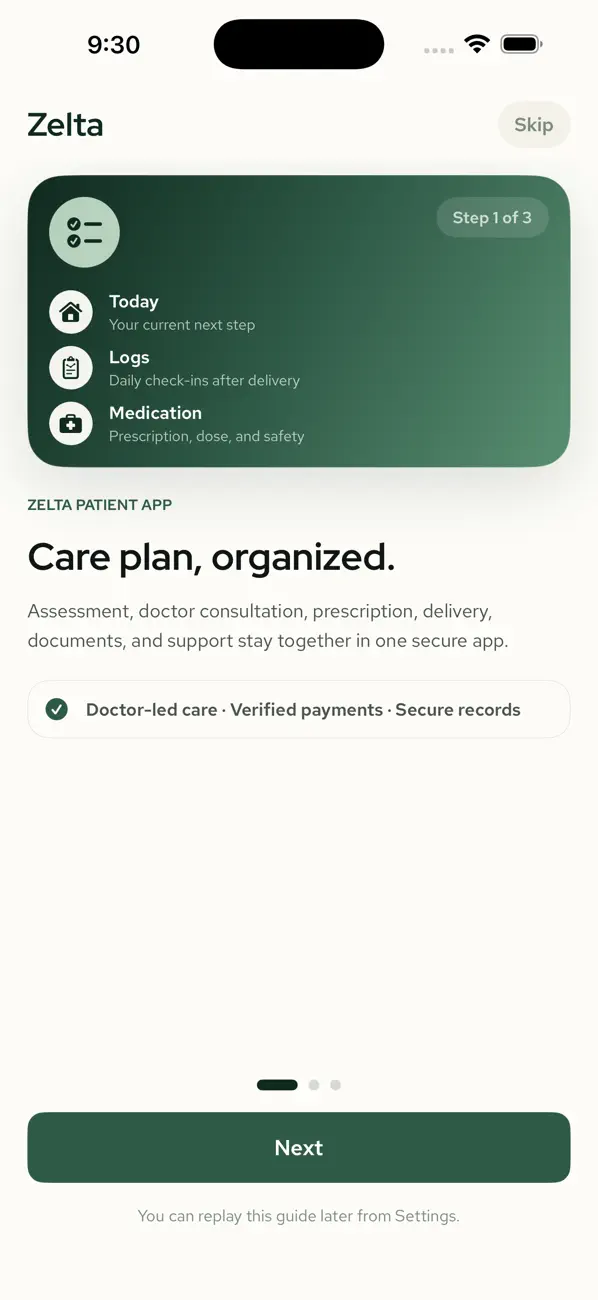 Zelta care plan
